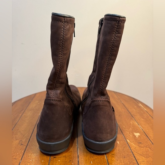 Wolky Sole Water‎ Resistant Brown Nubuck Leather zip Up Boots sz 42 US 11 - Picture 4 of 11